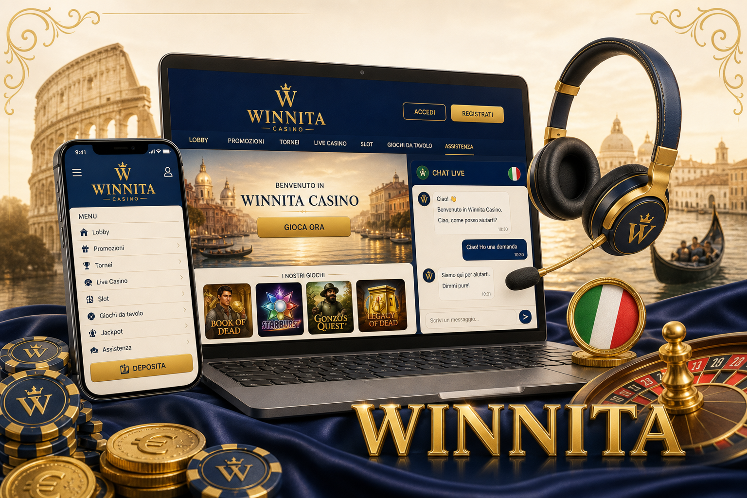 Winnita Casino — supporto in italiano